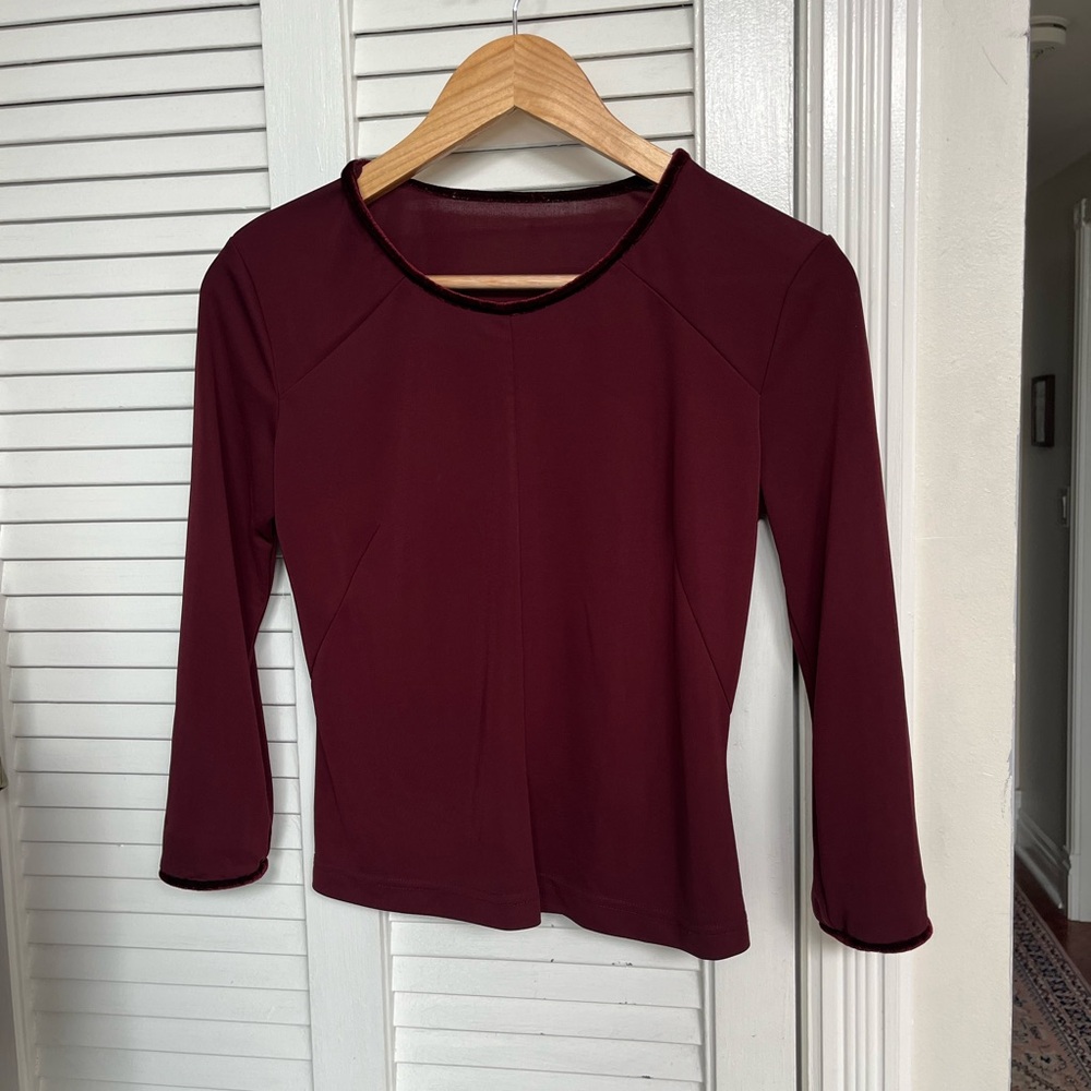 Elegant Burgundy Women's Top